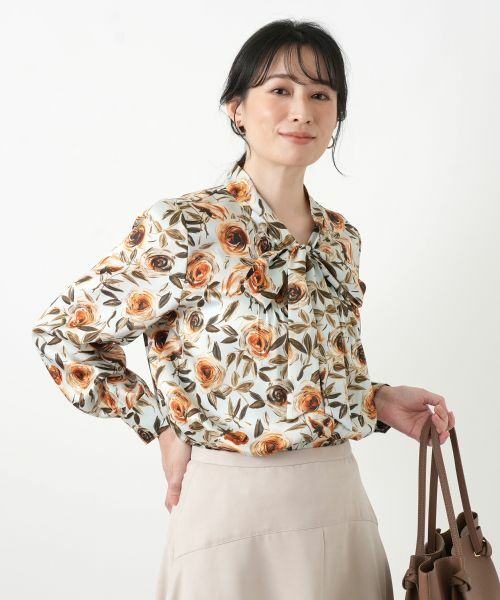 Leilian / レリアン シャツ・ブラウス | 花柄リボンブラウス【ROCHAS Premiere】【RATTI】 | 詳細3