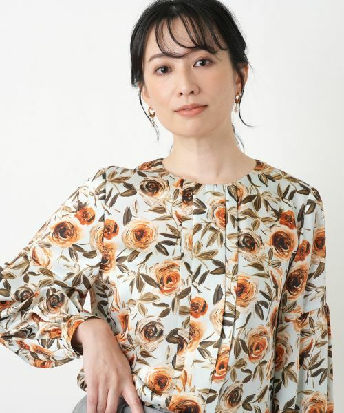 Leilian / レリアン シャツ・ブラウス | 花柄プリントブラウス【ROCHAS Premiere】【RATTI】 | 詳細1