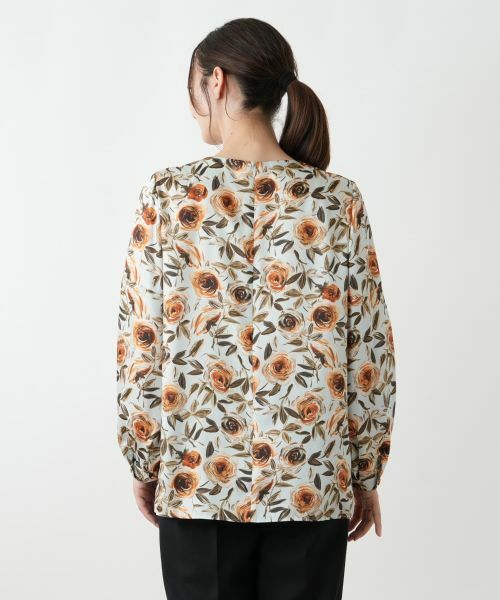 Leilian / レリアン シャツ・ブラウス | 花柄プリントブラウス【ROCHAS Premiere】【RATTI】 | 詳細12