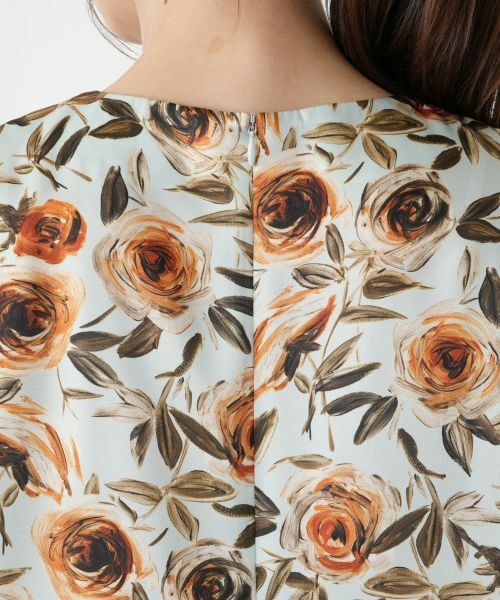 Leilian / レリアン シャツ・ブラウス | 花柄プリントブラウス【ROCHAS Premiere】【RATTI】 | 詳細14