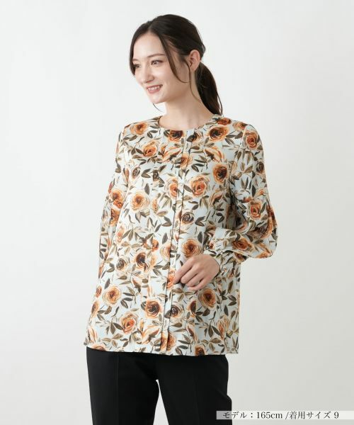 Leilian / レリアン シャツ・ブラウス | 花柄プリントブラウス【ROCHAS Premiere】【RATTI】 | 詳細6