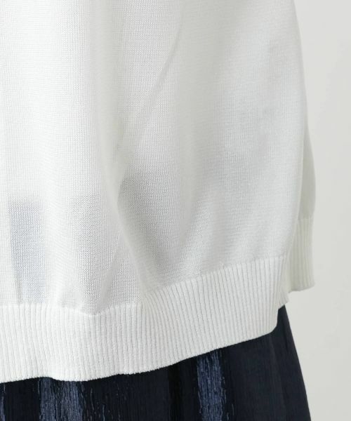 Leilian / レリアン カーディガン・ボレロ | ラメフリルネックカーディガン | 詳細10