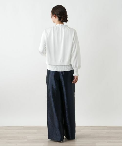 Leilian / レリアン カーディガン・ボレロ | ラメフリルネックカーディガン | 詳細3