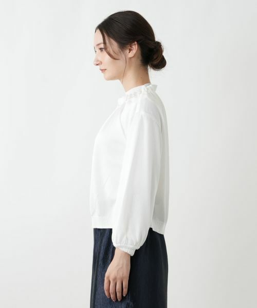 Leilian / レリアン カーディガン・ボレロ | ラメフリルネックカーディガン | 詳細5