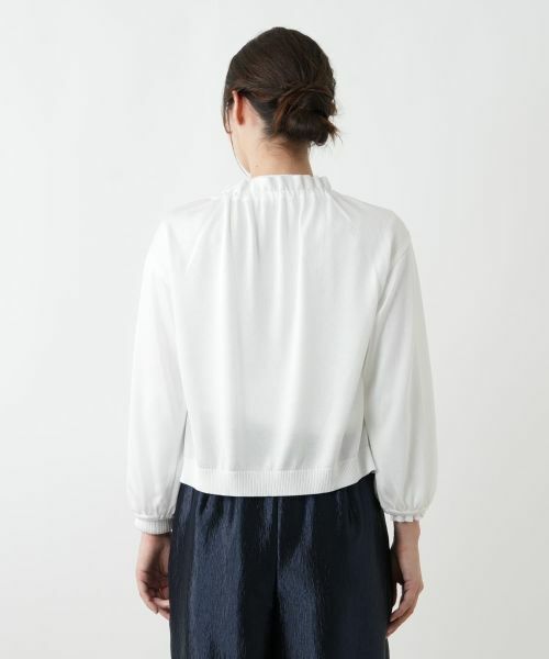 Leilian / レリアン カーディガン・ボレロ | ラメフリルネックカーディガン | 詳細6