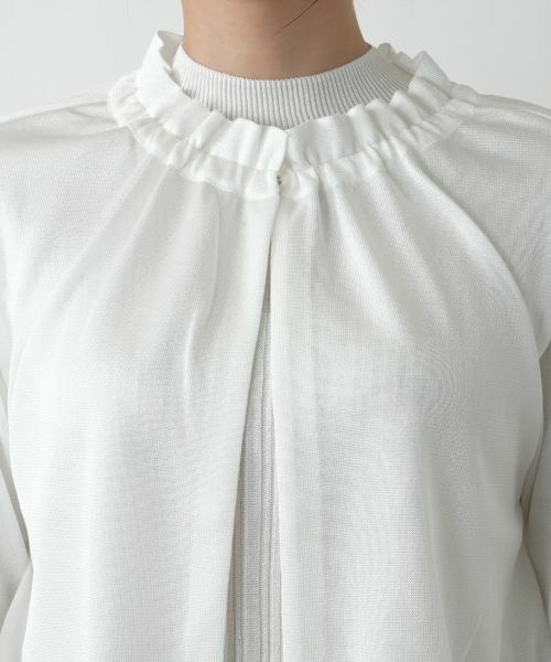Leilian / レリアン カーディガン・ボレロ | ラメフリルネックカーディガン | 詳細7