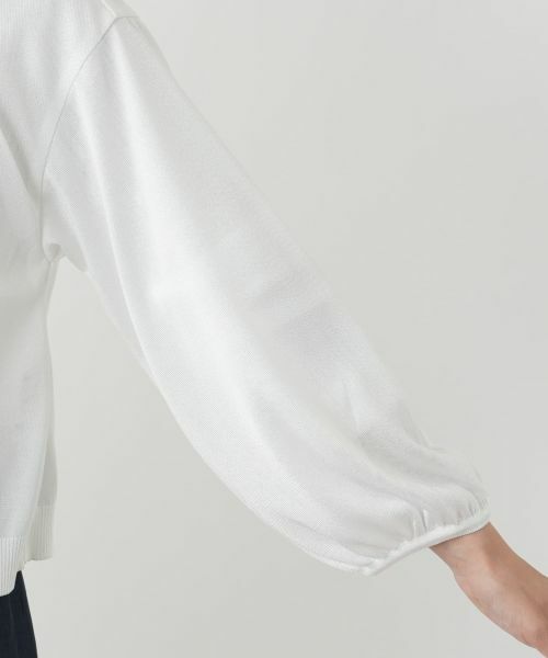 Leilian / レリアン カーディガン・ボレロ | ラメフリルネックカーディガン | 詳細9