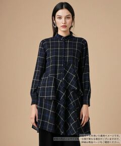 Leilian / レリアン シャツ・ブラウス | チェックティアードフリルブラウス