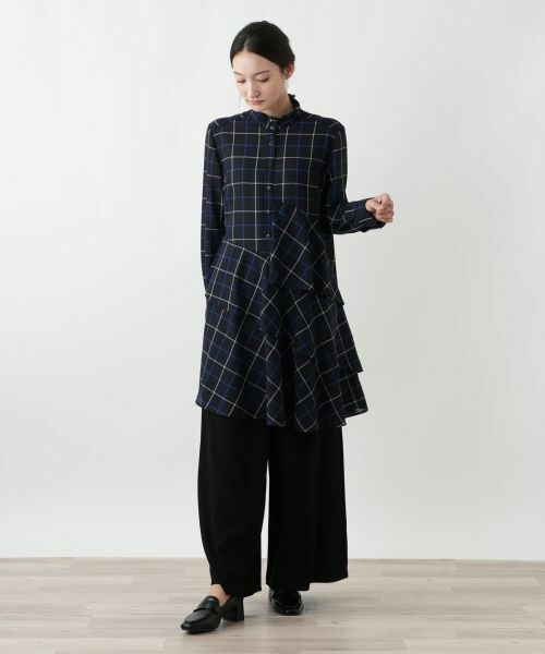 Leilian / レリアン シャツ・ブラウス | チェックティアードフリルブラウス | 詳細1