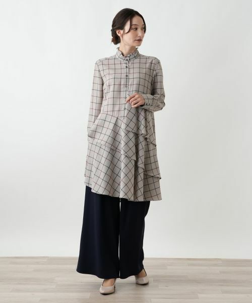 Leilian / レリアン シャツ・ブラウス | チェックティアードフリルブラウス | 詳細4