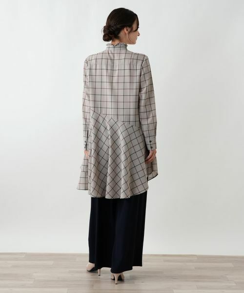 Leilian / レリアン シャツ・ブラウス | チェックティアードフリルブラウス | 詳細6