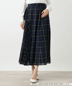 Leilian / レリアン ミニ・ひざ丈スカート | タッタソールプリーツ切替スカート【BOURGE】