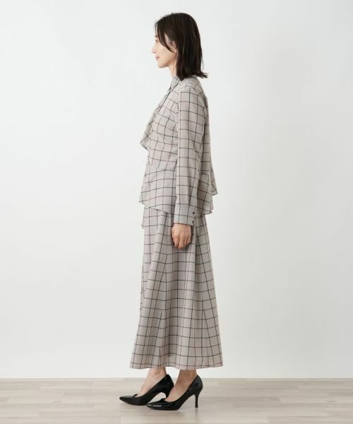 Leilian / レリアン ミニ・ひざ丈スカート | タッタソールプリーツ切替スカート【BOURGE】 | 詳細2