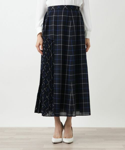 Leilian / レリアン ミニ・ひざ丈スカート | タッタソールプリーツ切替スカート【BOURGE】 | 詳細7