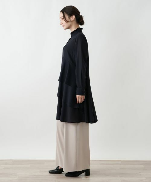 Leilian / レリアン シャツ・ブラウス | スタンドカラーティアードブラウス | 詳細2