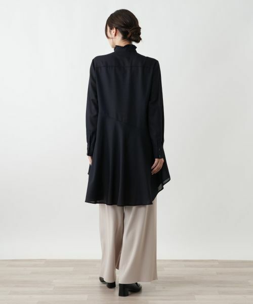 Leilian / レリアン シャツ・ブラウス | スタンドカラーティアードブラウス | 詳細3