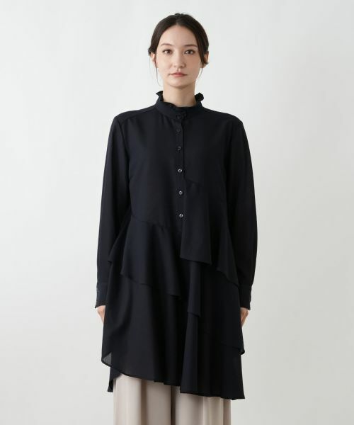 Leilian / レリアン シャツ・ブラウス | スタンドカラーティアードブラウス | 詳細4