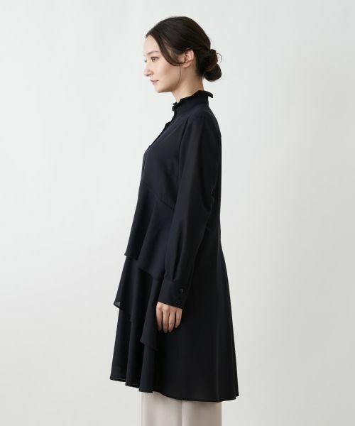 Leilian / レリアン シャツ・ブラウス | スタンドカラーティアードブラウス | 詳細5