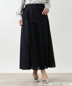 Leilian / レリアン ミニ・ひざ丈スカート | ラッフルプリーツ切替スカート