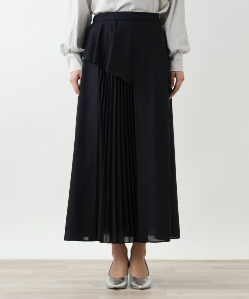 Leilian / レリアン ミニ・ひざ丈スカート | ラッフルプリーツ切替スカート | 詳細4