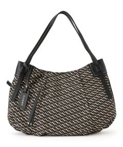 Leilian / レリアン ハンドバッグ | 幾何学柄ラウンドバッグ