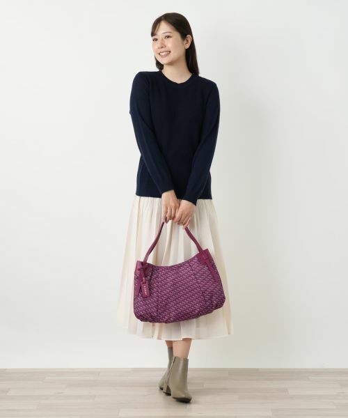 Leilian / レリアン ハンドバッグ | 幾何学柄ラウンドバッグ | 詳細9