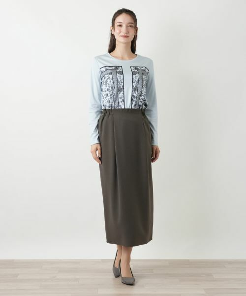 Leilian / レリアン ミニ・ひざ丈スカート | ロングタックスカート | 詳細4