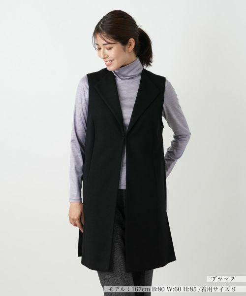 Leilian/レリアン ラペルドベスト ブラック 11(L) Leilian/レリアン ラペルドベスト ブラック 11(L)