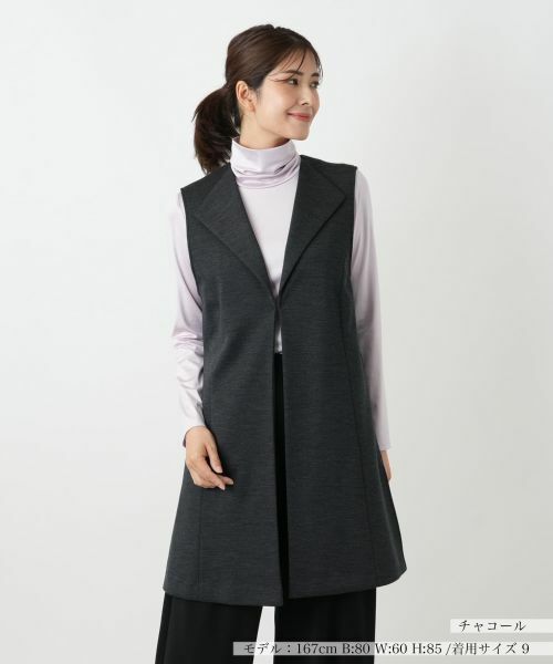 Leilian/レリアン ラペルドベスト チャコールグレー 9(M) Leilian/レリアン ラペルドベスト チャコールグレー 9(M)