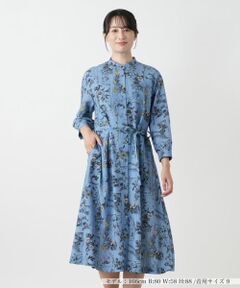 Leilian / レリアン ドレス | 花柄フレアシャツワンピース