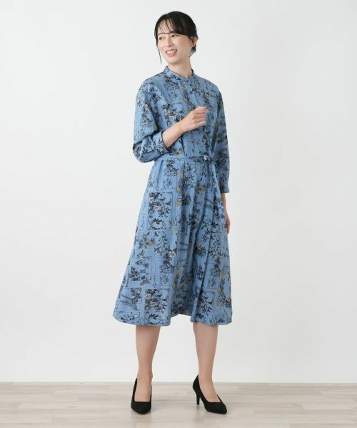 Leilian / レリアン ドレス | 花柄フレアシャツワンピース | 詳細1