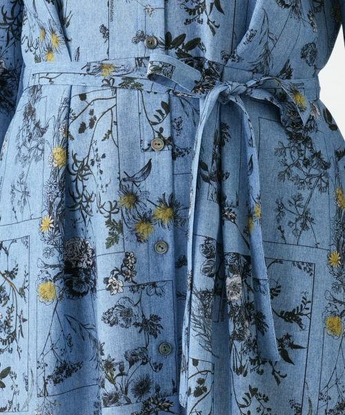 Leilian / レリアン ドレス | 花柄フレアシャツワンピース | 詳細11