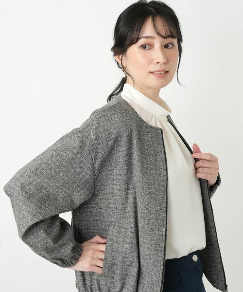 Leilian / レリアン その他アウター | ノーカラーブルゾン | 詳細1