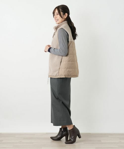 Leilian / レリアン テーラードジャケット | ボア切替中わたベスト【MUSE BY ROCHAS Premiere】 | 詳細2