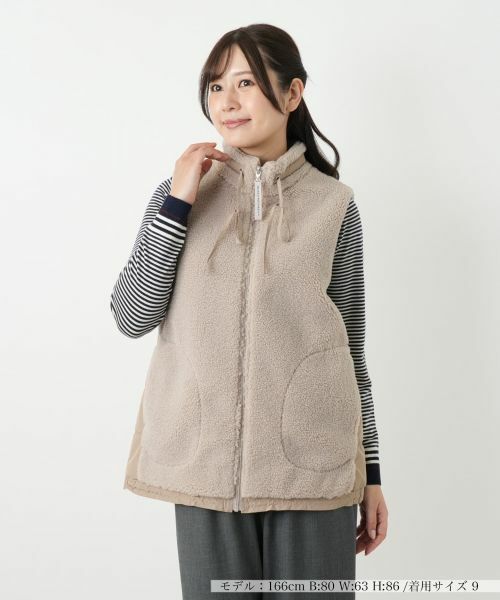 Leilian/レリアン ボア切替中わたベスト【MUSE BY ROCHAS Premiere】 ライトベージュ 9(M) Leilian/レリアン ボア切替中わたベスト【MUSE BY ROCHAS Premiere】 ライトベージュ 9(M)