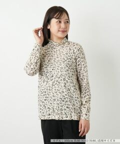 Leilian / レリアン カットソー | レオパード柄ハイネックカットソー【MUSE BY ROCHAS Premiere】