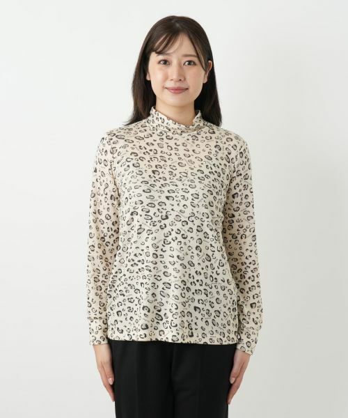 Leilian / レリアン カットソー | レオパード柄ハイネックカットソー【MUSE BY ROCHAS Premiere】 | 詳細4