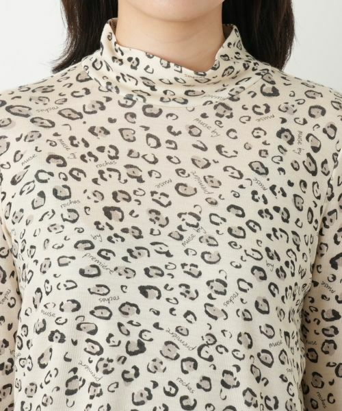 Leilian / レリアン カットソー | レオパード柄ハイネックカットソー【MUSE BY ROCHAS Premiere】 | 詳細7