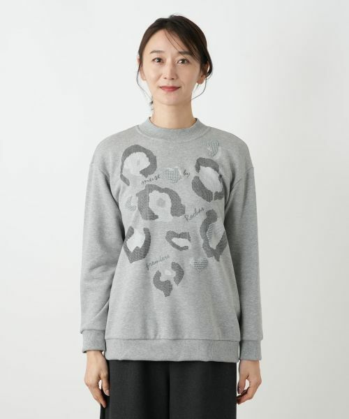 Leilian / レリアン スウェット | レオパード柄プルオーバー【MUSE BY ROCHAS Premiere】 | 詳細4