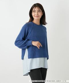 Leilian / レリアン ニット・セーター | 異素材切替ニットプルオーバー