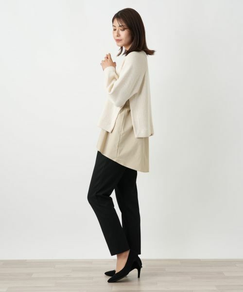 Leilian / レリアン ニット・セーター | 異素材切替ニットプルオーバー | 詳細10