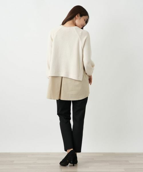 Leilian / レリアン ニット・セーター | 異素材切替ニットプルオーバー | 詳細11