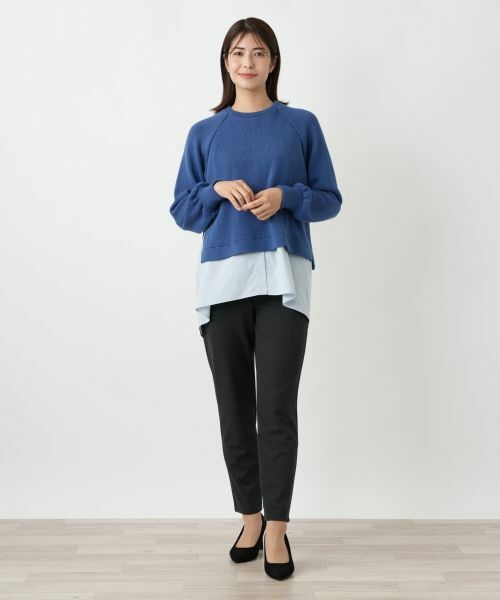 Leilian / レリアン ニット・セーター | 異素材切替ニットプルオーバー | 詳細12