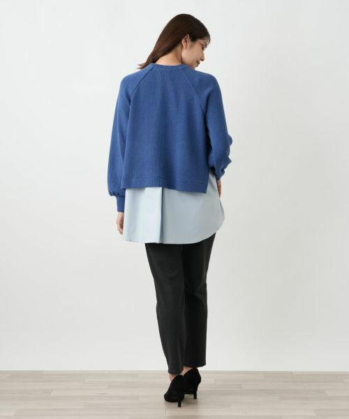 Leilian / レリアン ニット・セーター | 異素材切替ニットプルオーバー | 詳細14