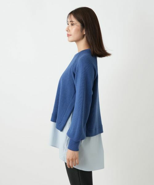 Leilian / レリアン ニット・セーター | 異素材切替ニットプルオーバー | 詳細16