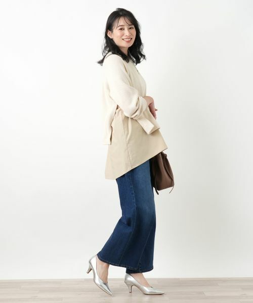 Leilian / レリアン ニット・セーター | 異素材切替ニットプルオーバー | 詳細3