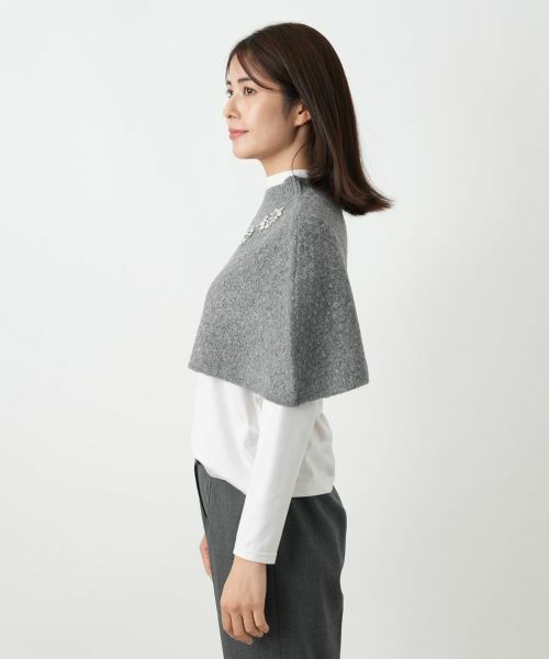 Leilian / レリアン マフラー・ショール・スヌード・ストール | ラインストーンニットケープ | 詳細10