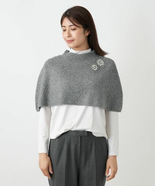 Leilian / レリアン マフラー・ショール・スヌード・ストール | ラインストーンニットケープ | 詳細9