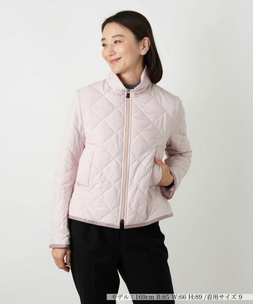 Leilian / レリアン テーラードジャケット | 中わたダイヤ柄キルティングジャケット【CINZIA ROCCA】(ピンク)