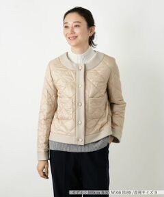 Leilian / レリアン テーラードジャケット | 中わた異素材切替キルティングジャケット【CINZIA ROCCA】